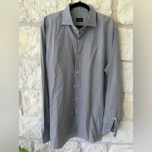 ERMENEGILDO ZEGNA Brown Checked Shirt   Sz XL   Preloved Excellent Condition - Picture 3 of 6